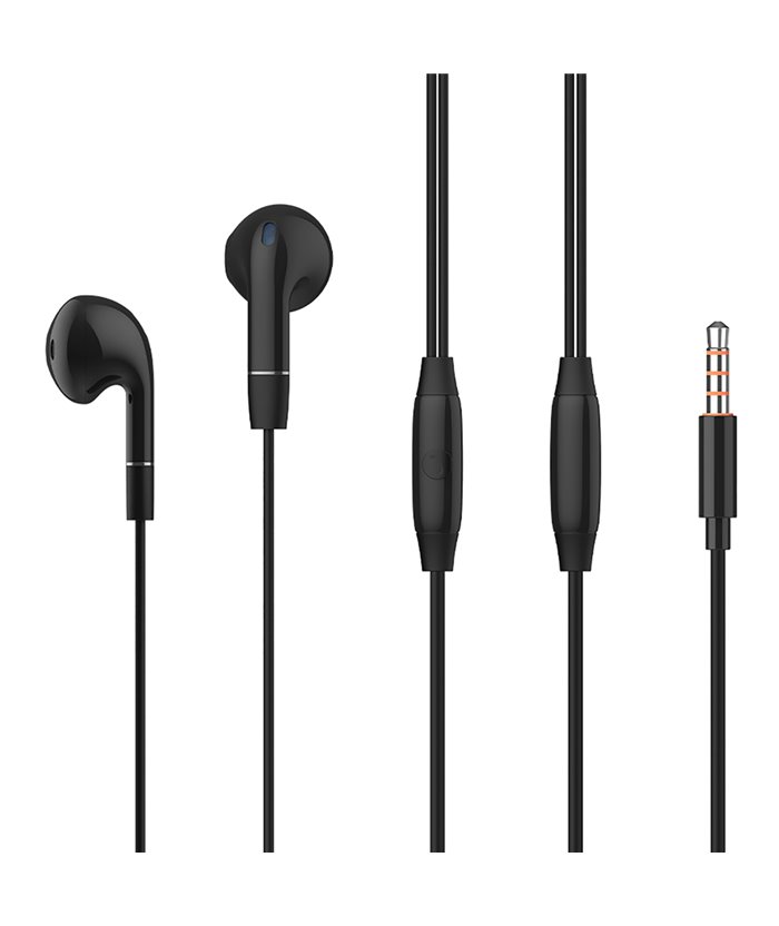 CELEBRAT earphones με μικρόφωνο G8, 3.5mm, 1.2m, μαύρα