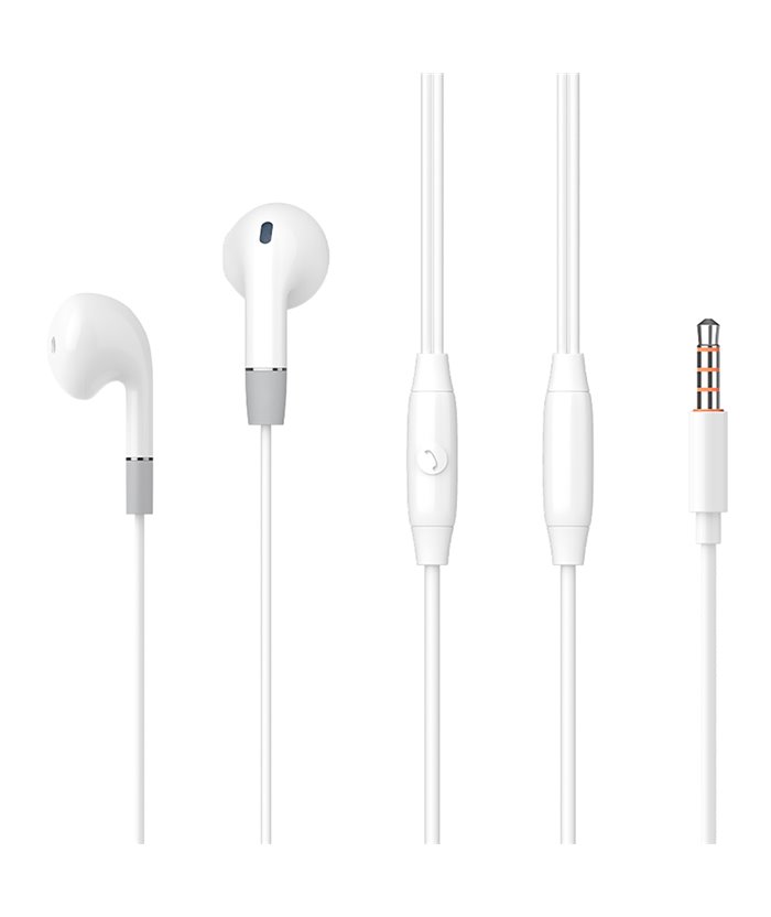 CELEBRAT earphones με μικρόφωνο G8, 3.5mm, 1.2m, λευκά