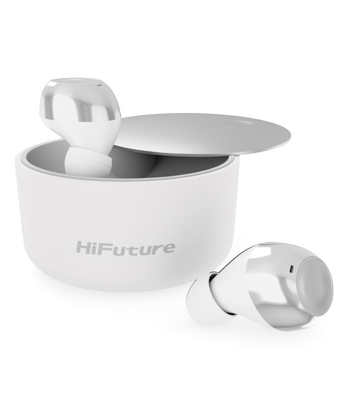 HIFUTURE earphones HeliX με θήκη φόρτισης, true wireless, λευκά