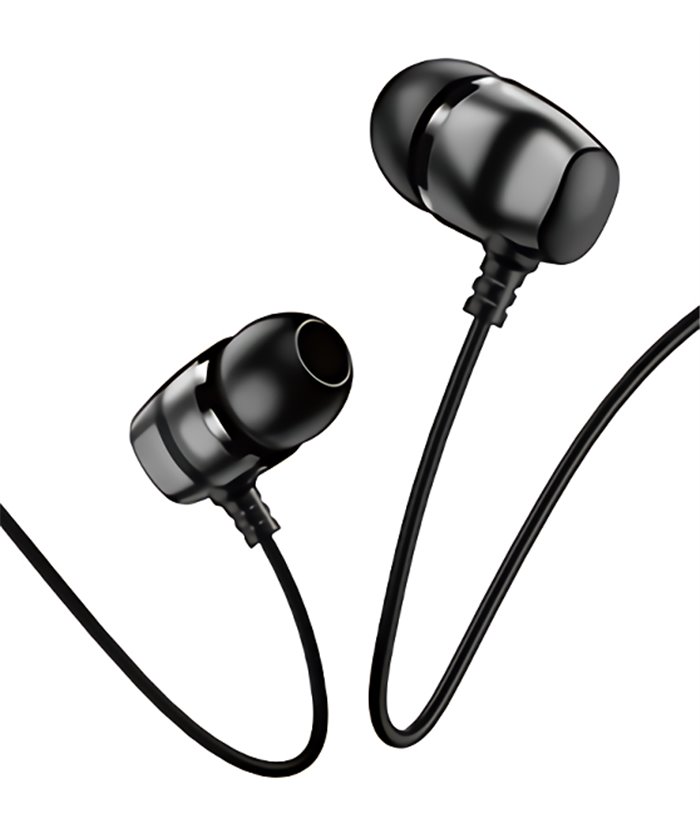 USAMS earphones με μικρόφωνο EP-36, 10mm, 3.5mm, 1.2m, μαύρα