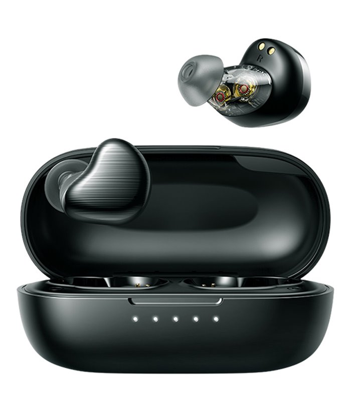 JOYROOM earphones με θήκη φόρτισης JR-TL7, true wireless, μαύρα