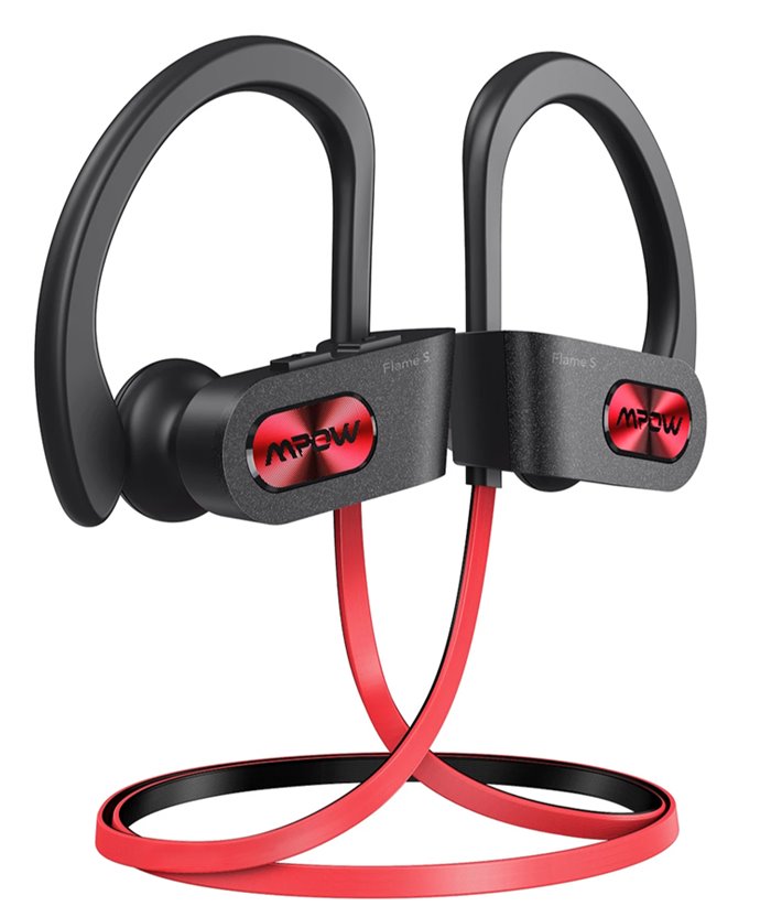 MPOW bluetooth earphones Flame S aptX-HD, IPX7, μαύρο-κόκκινο
