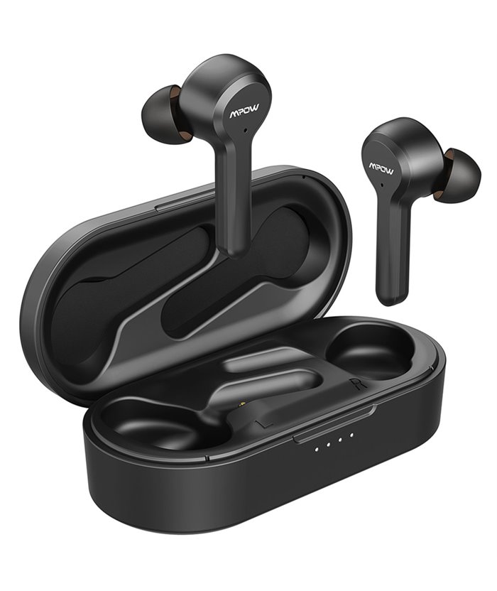 MPOW earphones με θήκη φόρτισης M9 BH413A, True Wireless, μαύρα