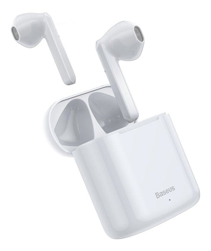 BASEUS earphones ENCOK W09, true wireless, με θήκη φόρτισης, λευκά