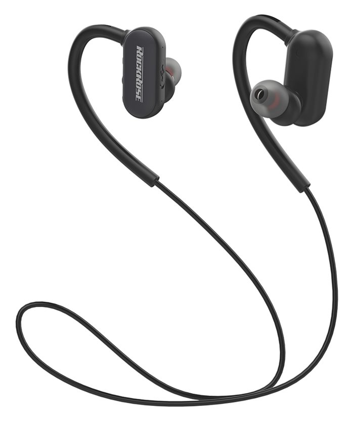 ROCKROSE bluetooth earphones Parkour ME, BT 5.0, 110mAh, μαύρο