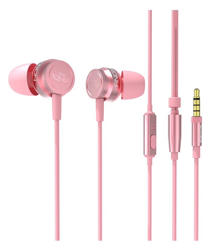 SADES gaming earphones Wings 10, magnetic, 10mm, 3.5mm, ροζ