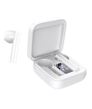 CELEBRAT earphones με θήκη φόρτισης W12, True Wireless, λευκά