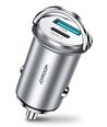 JOYROOM φορτιστής αυτοκινήτου C-A45, USB + Type-C, 4A, ασημί