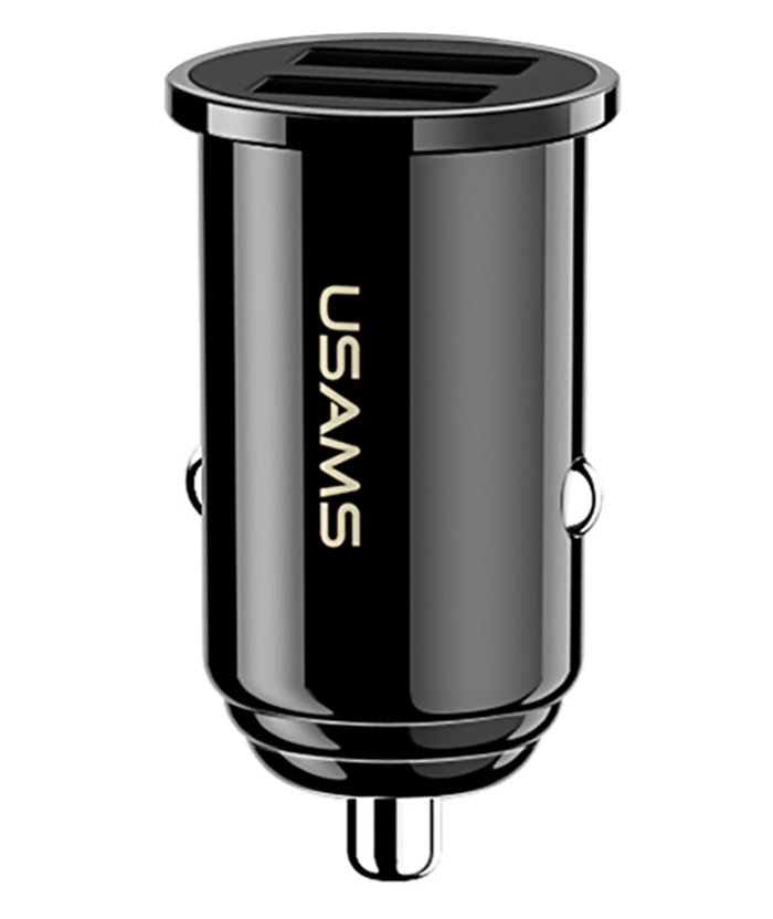 USAMS φορτιστής αυτοκινήτου C8, 2x USB, 3.1A, μαύρος