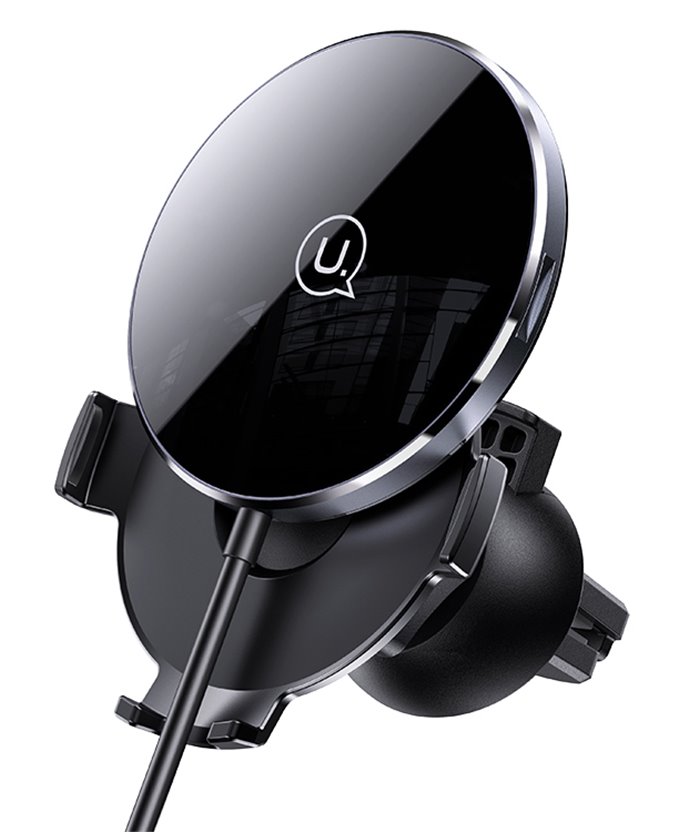 USAMS ασύρματος φορτιστής & βάση αυτοκινήτου US-CD164, 15W, μαύρος