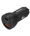PHILIPS φορτιστής αυτοκινήτου DLP2521-00, USB & Type-C, 36W, μαύρος