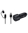 SAMSUNG φορτιστής αυτοκινήτου EP-L1100, Micro USB/Type-C, 15W, μαύρος