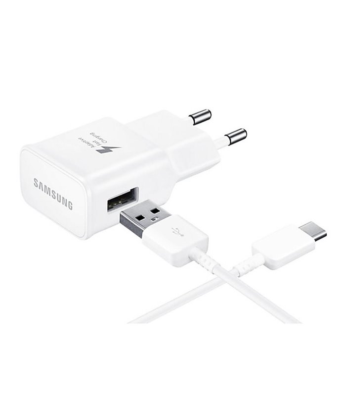 SAMSUNG Φορτιστής EP-TA20EBECGWW, USB Type-C, 15W 2A, retail, λευκό