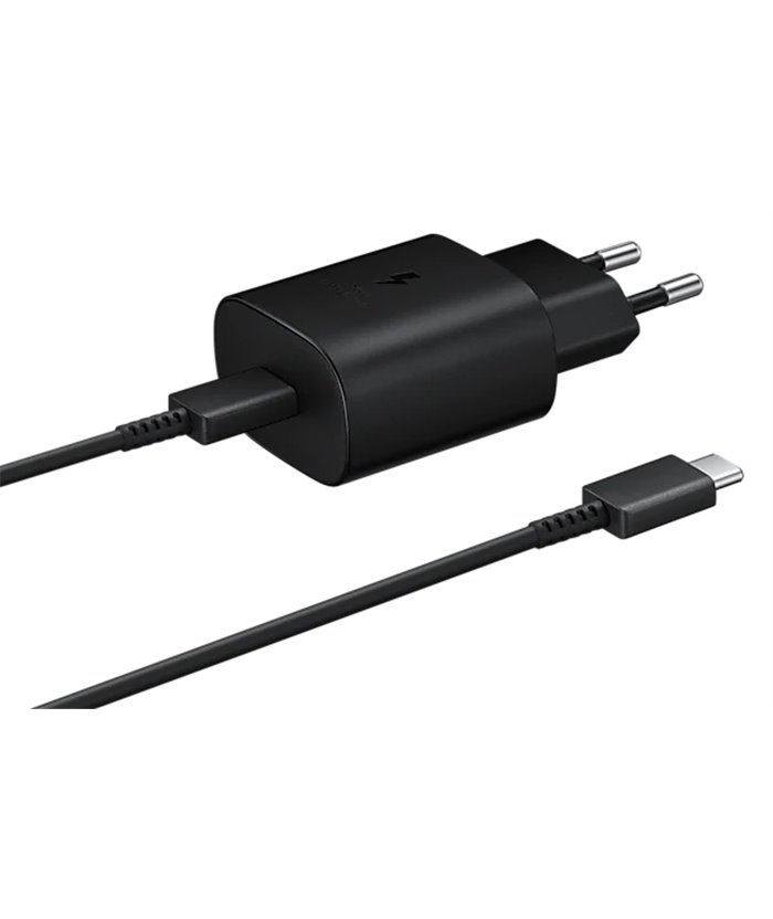 SAMSUNG φορτιστής τοίχου EP-TA800XBEGWW, USB Type-C, 25W 3A, μαύρος