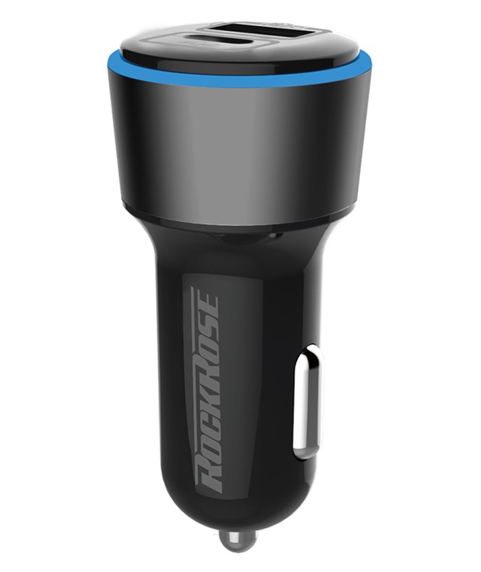 ROCKROSE φορτιστής αυτοκινήτου Ranger PQ, 2x USB, 36W, 3A, μαύρος