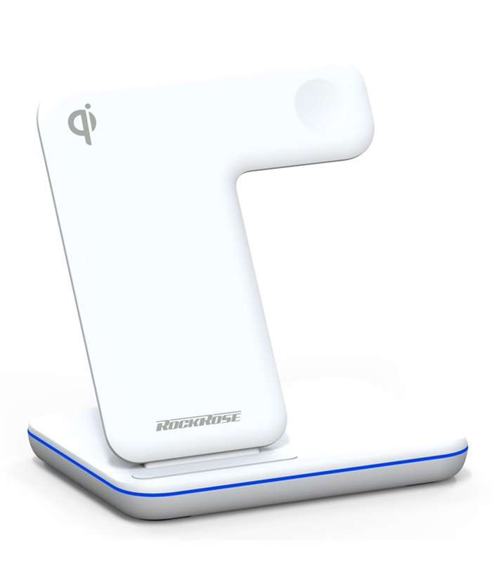 ROCKROSE ασύρματος φορτιστής Airwave Pro Max RRWC09, 15W, λευκός