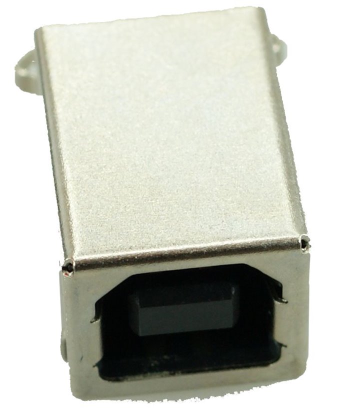 USB 2.0 Connector B TYPE, MID Solder in, Copper, Gold