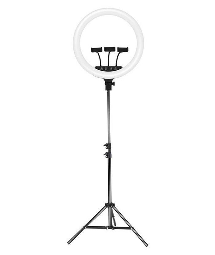 JOYROOM φωτιστικό δαχτυλίδι με ρυθμιζόμενο τρίποδα JR-ZS228, 18”, μαύρο