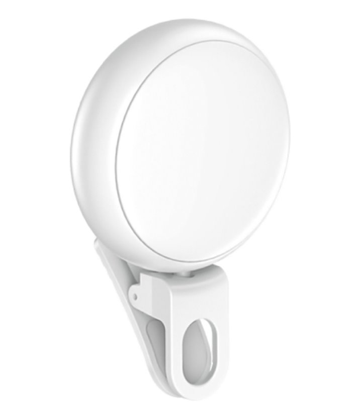 USAMS LED προβολέας για selfie, RGB led, 300mAh, λευκός