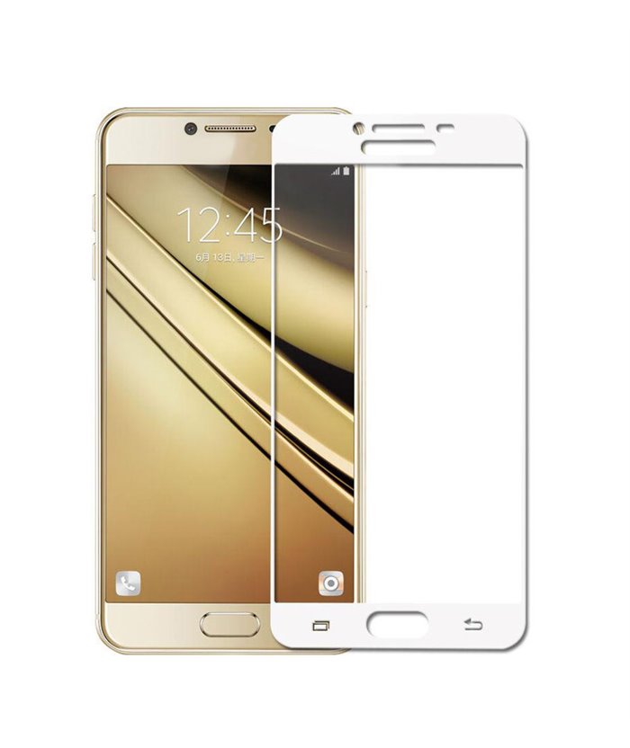 POWERTECH Tempered Glass 3D Full Face για Samsung J2 Pro 2018, λευκό