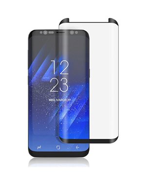 POWERTECH Tempered Glass 3D, Mini, Full glue, για Samsung S8, μαύρο