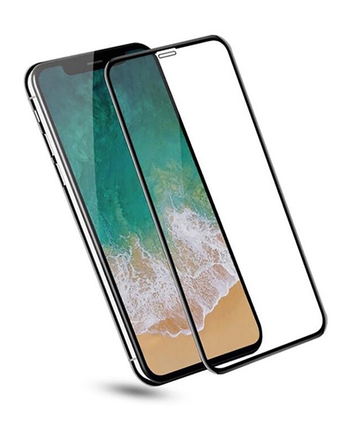 POWERTECH Tempered Glass 3D για iPhone X, full glue, μαύρο