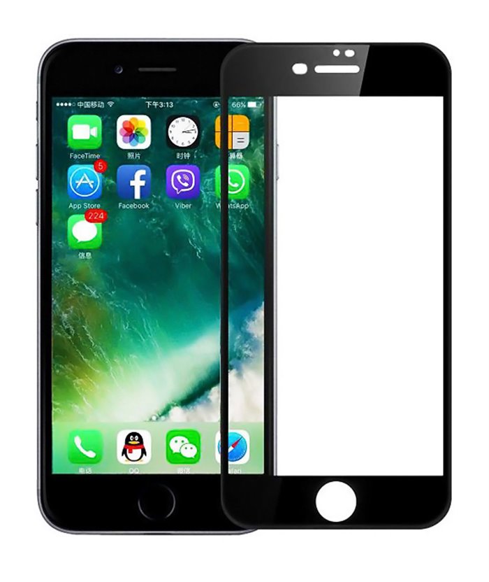 POWERTECH Tempered Glass 5D Full Glue TGC-0233 για iPhone 7 Plus, μαύρο