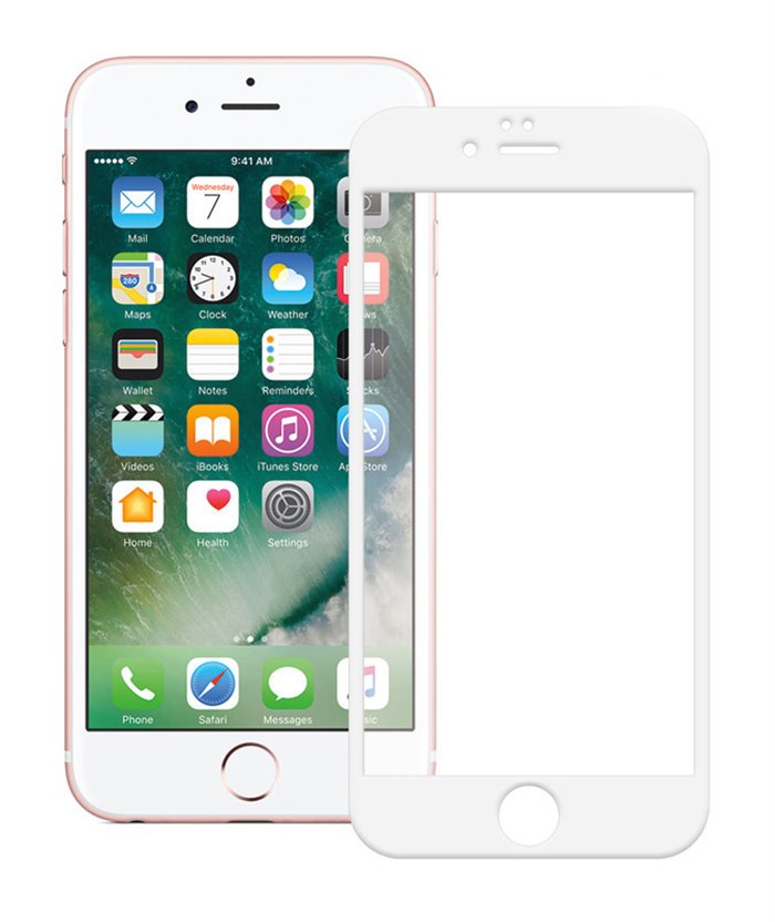POWERTECH Tempered Glass 5D Full Glue για iPhone 6, White