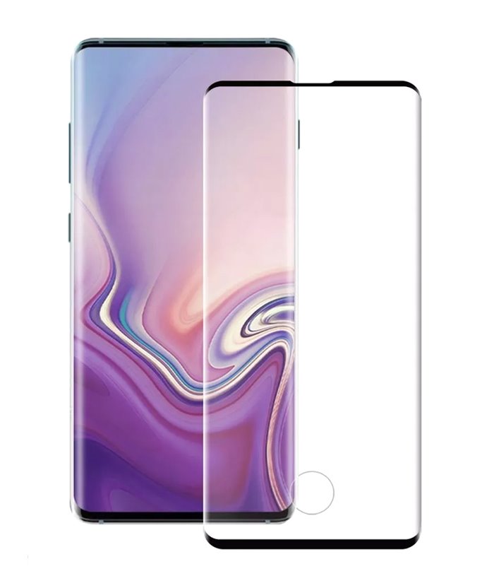 POWERTECH Tempered Glass 3D Half Glue, Samsung S10, μαύρο