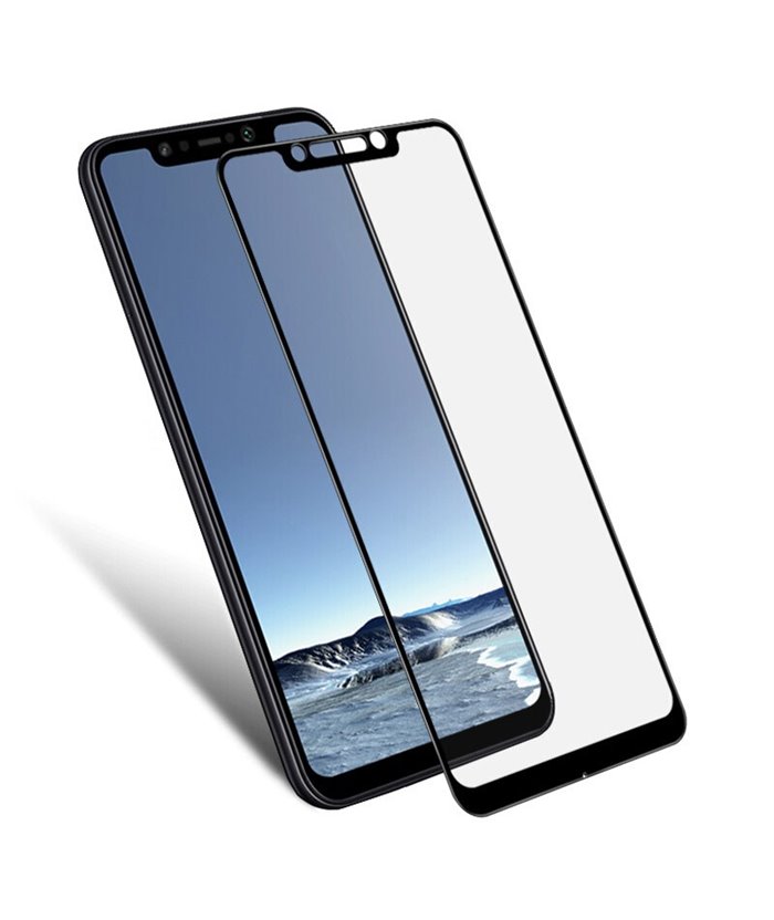 POWERTECH Tempered Glass 5D Full Glue για Pocophone F1 Qualcomm, μαύρο