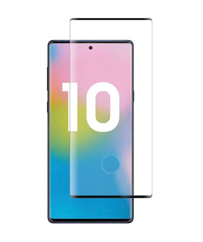 POWERTECH Tempered Glass 3D για Samsung Note 10, mini, half glue, μαύρο