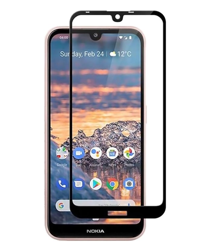 POWERTECH Tempered Glass 5D Full Glue, Nokia 3.2, μαύρο