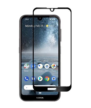 POWERTECH Tempered Glass 5D, Full Glue, Nokia 2.2, μαύρο