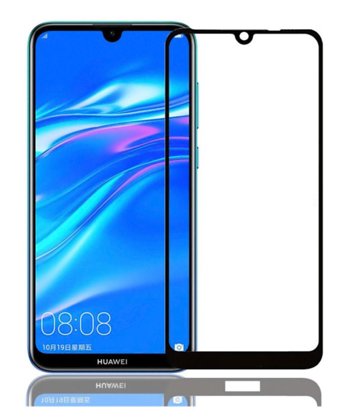 POWERTECH Tempered Glass 5D για Huawei Y8p, full glue, μαύρο
