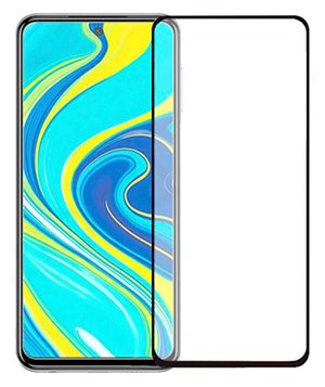 POWERTECH Tempered Glass 5D, full glue, Xiaomi Redmi Note 9 Pro, μαύρο