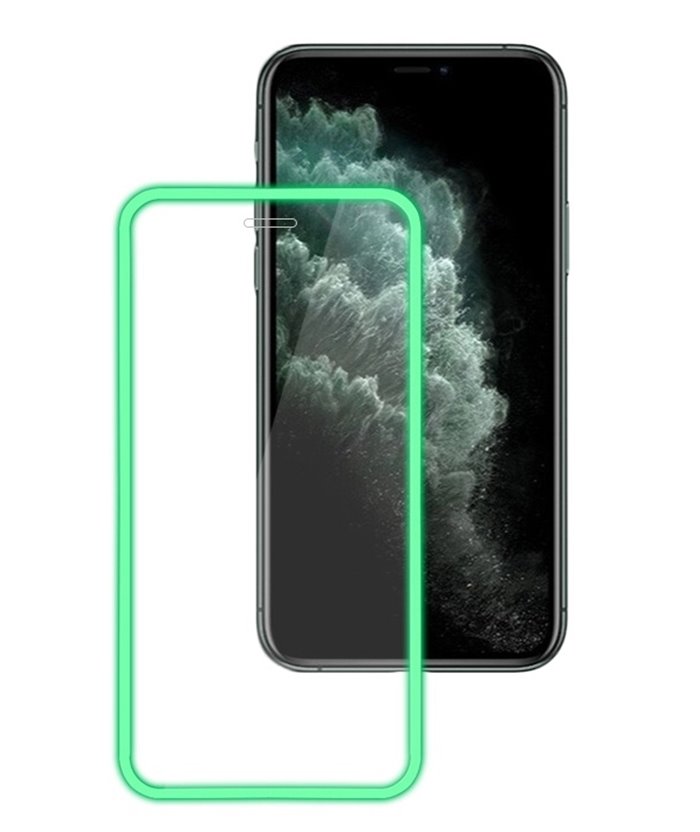 POWERTECH Tempered Glass 5D, φωσφοριζέ, full glue, για iPhone 11