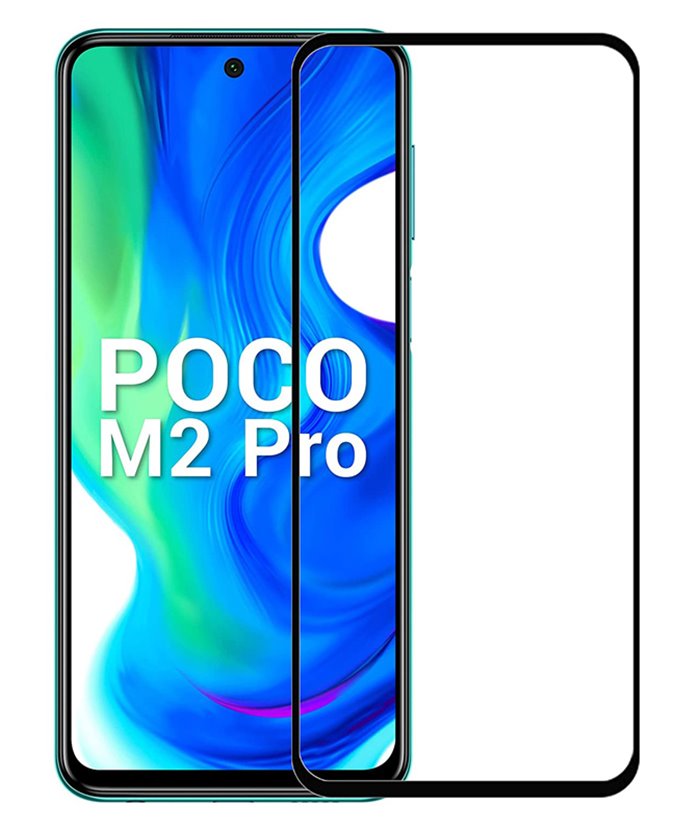 POWERTECH Tempered Glass 5D, full glue, Xiaomi Poco M2 Pro 2020, μαύρο