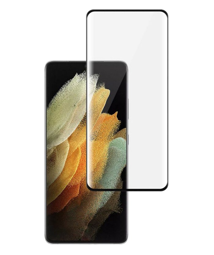 POWERTECH tempered glass 3D, full glue, Samsung S21 Ultra 5G, μαύρο
