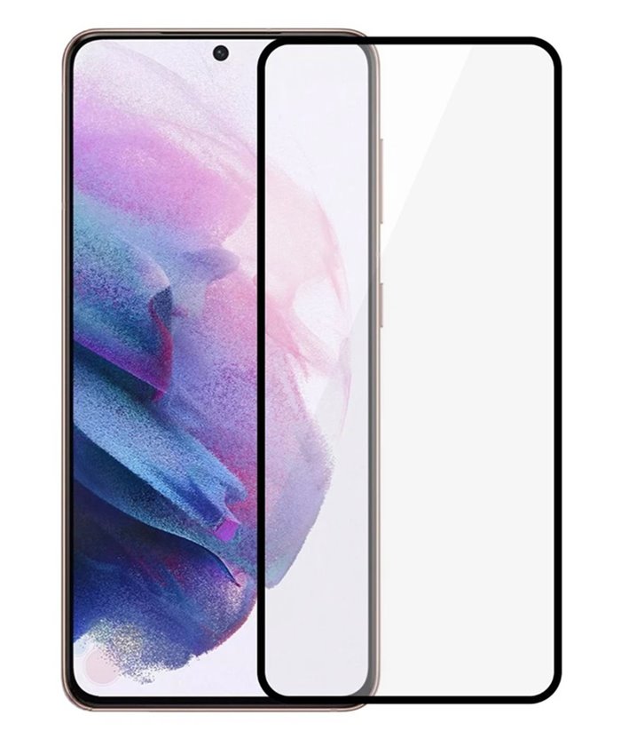 POWERTECH tempered glass 3D, full glue, Samsung S21 Plus 5G, μαύρο
