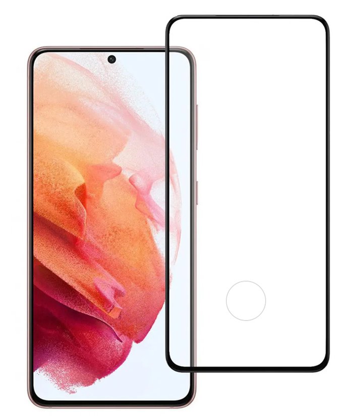 POWERTECH tempered glass 3D, full glue, Samsung S21 5G, μαύρο