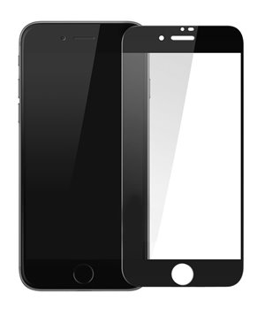 POWERTECH Tempered glass Gold series, full glue iPhone 7/8 Plus, μαύρο