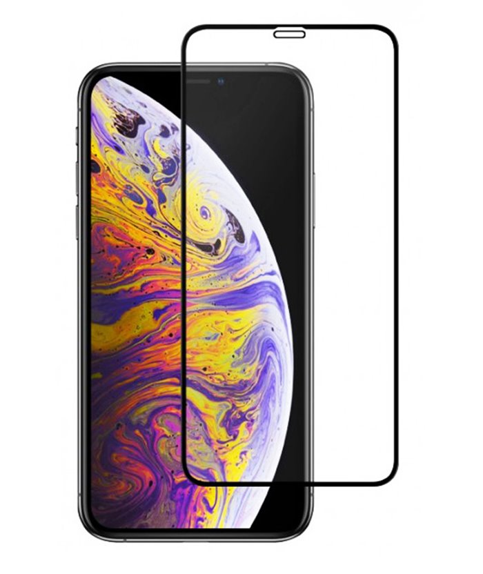 POWERTECH Tempered glass Gold series, full glue, iPhone Χ, μαύρο POWERTECH Tempered glass Gold series, full glue, iPhone Χ, μαύρο