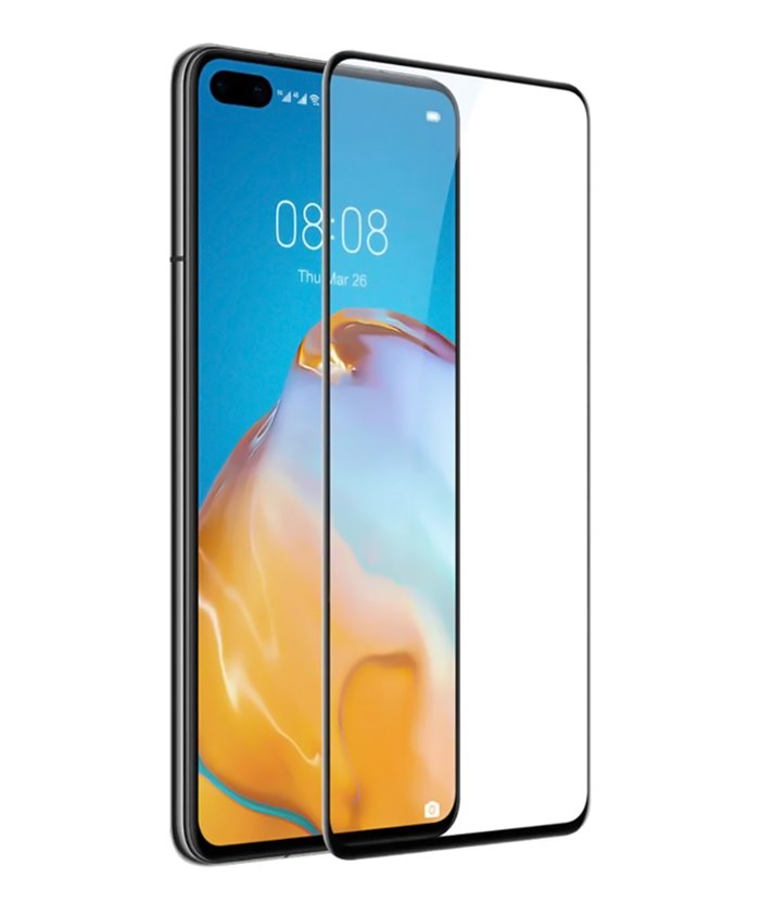 POWERTECH Tempered Glass 5D, full glue, για Huawei P40 Pro+, μαύρο