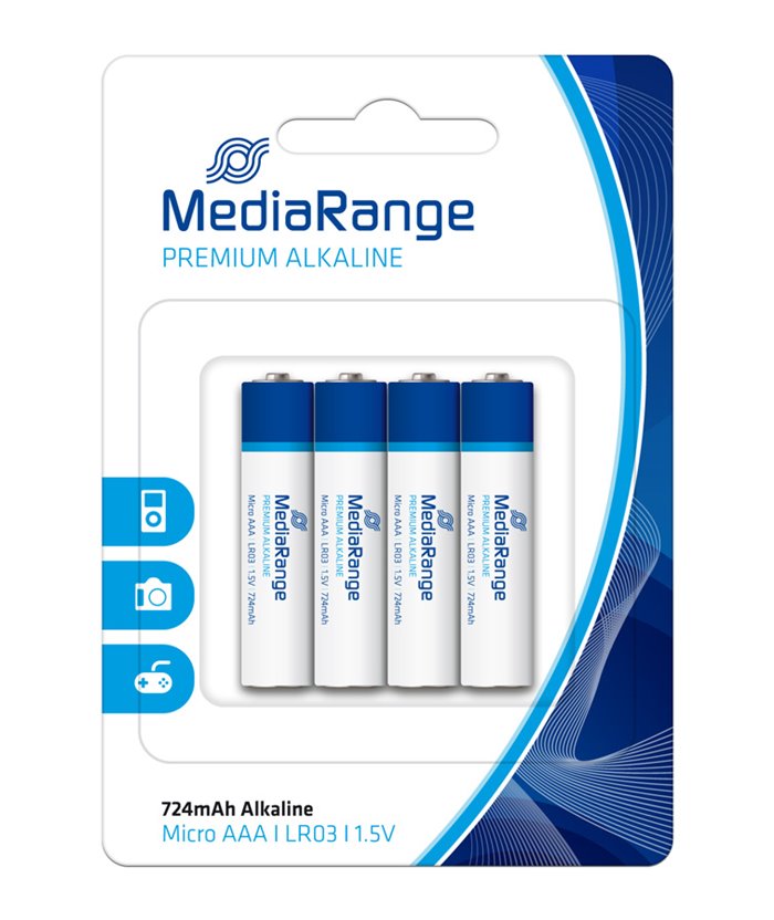 MEDIARANGE Premium Αλκαλικές μπαταρίες AAA LR03, 4τμχ