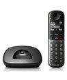 PHILIPS ασύρματο τηλέφωνο XL4901DS/34, με ελληνικό μενού, μαύρο