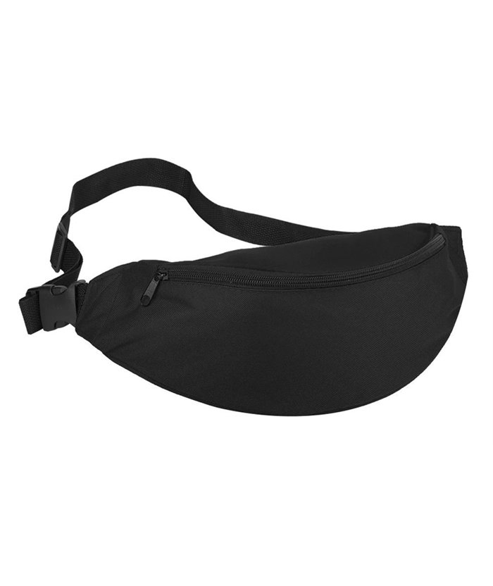 Τσάντα μέσης 62819, δυο θέσεων, 38x8x15cm, μαύρη