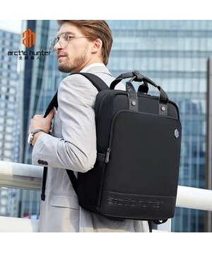 ARCTIC HUNTER τσάντα πλάτης B00398-BK με θήκη laptop 14.1", μαύρη