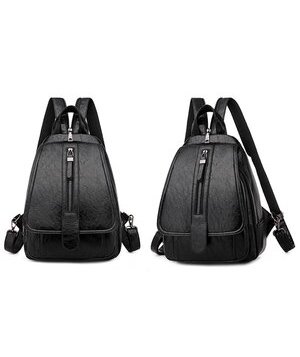 Γυναικεία τσάντα πλάτης LBAG-0002, μαύρη