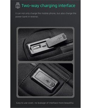 MARK RYDEN τσάντα crossbody MR7116, θήκη tablet 9.7", αδιάβροχη, μαύρη