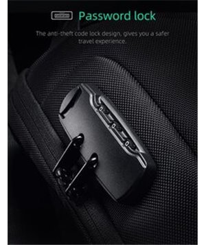 MARK RYDEN τσάντα crossbody MR7116, θήκη tablet 9.7", αδιάβροχη, μαύρη